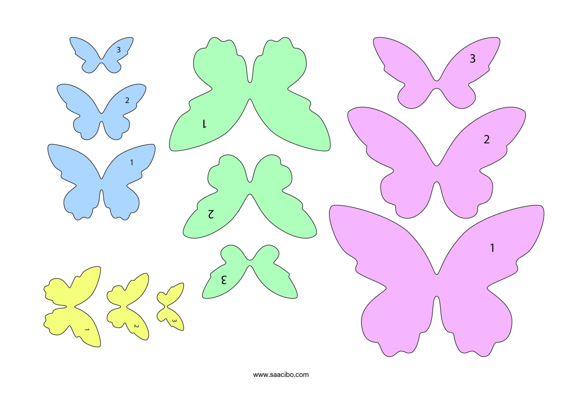 BUTTERFLY Template A4