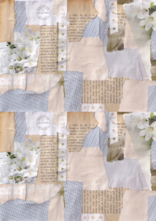 Making a Journal from Junk Mail Advertising & Book Pages - Saacibo Collage 04