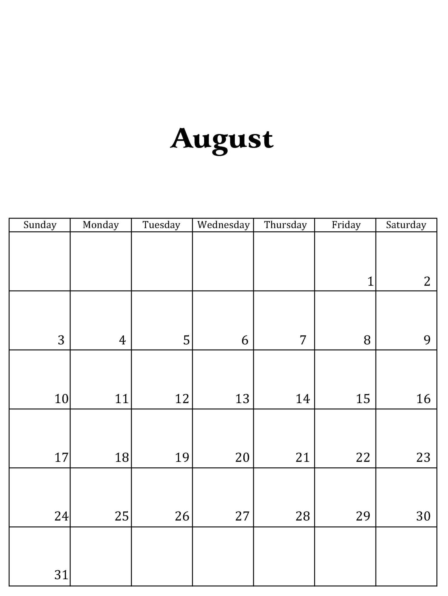 Wall Calendar Printable