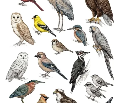 Saacibo Art by Dragana Gackic 3 A detailed watercolor style illustration collection of diverse realistic bird species