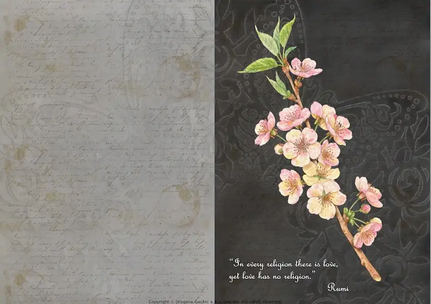 Inspired by Cherry blossom branch paired with a profound quotes