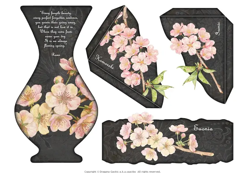 Inspired by Cherry blossom branch paired with a profound quotes