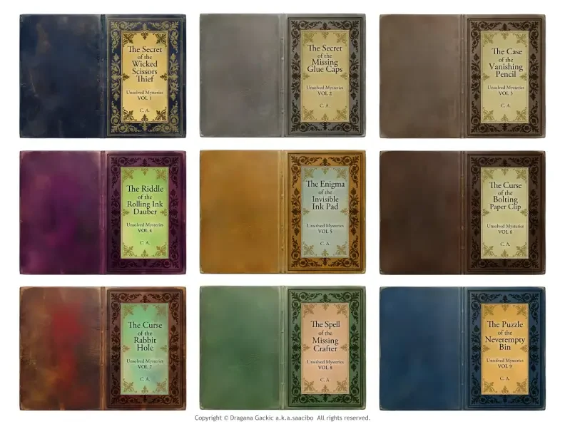 Novelty Book Covers - Crafter's Mysteries Funny Printable Ephemera