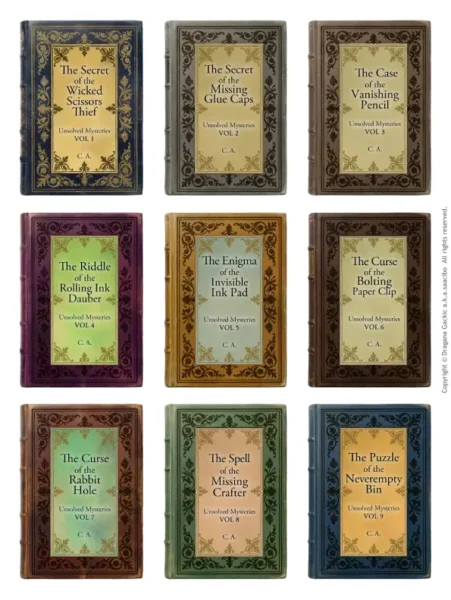 Novelty Book Covers - Crafter's Mysteries Funny Printable Ephemera