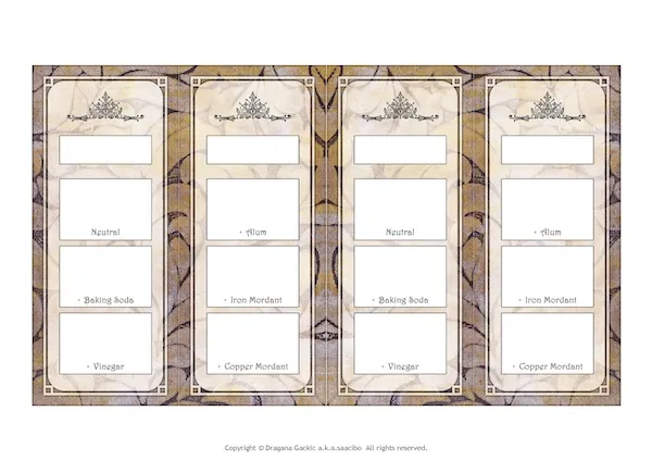 Saacibo Art by Dragana Gackic 2 Dye Chart Tags Template