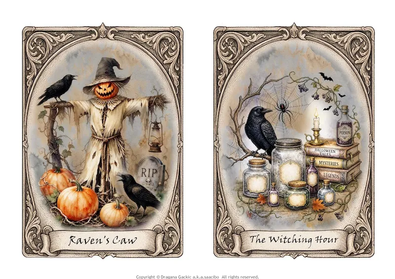 Saacibo Halloween Collection – Free Printable Collage Sheets