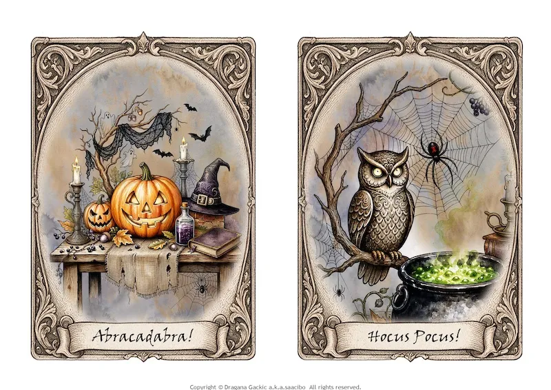 Saacibo Halloween Collection – Free Printable Collage Sheets