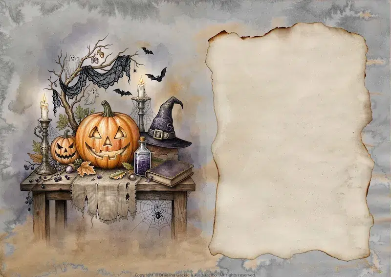 Saacibo Halloween Collection – Free Printable Collage Sheets