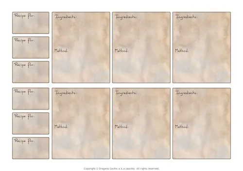 Saacibo Art by Dragana Gackic 3 Saacibo Happy Cook Recipes Labels Freebie TEMPLATE