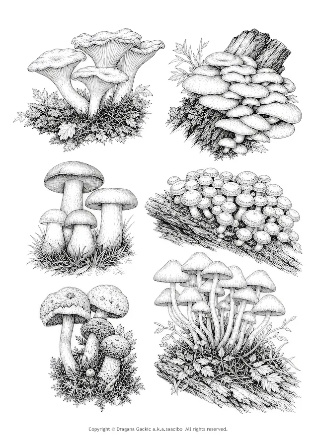 Free Watercolor Style Mushrooms Clipart Printable: Woodland Fussy Cuts for Junk Journals