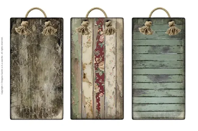 Rustic Wood Tags, Signs & Picket Fences - Printable Ephemera Inspired By Country Life