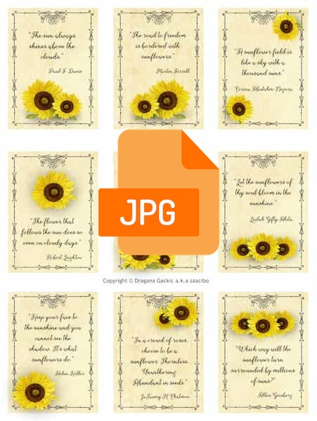 Sunflower Quotes Labels
