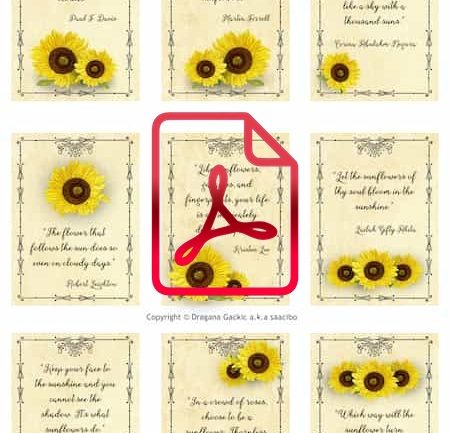 Sunflower Quotes Labels