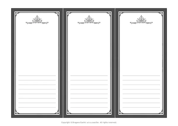 Free Printable Vintage Swatch Tags – Black & White Crown Journal Labels
