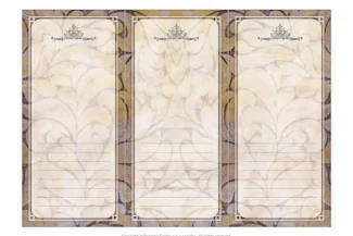 Vintage Gold & Damask Swatch Tags