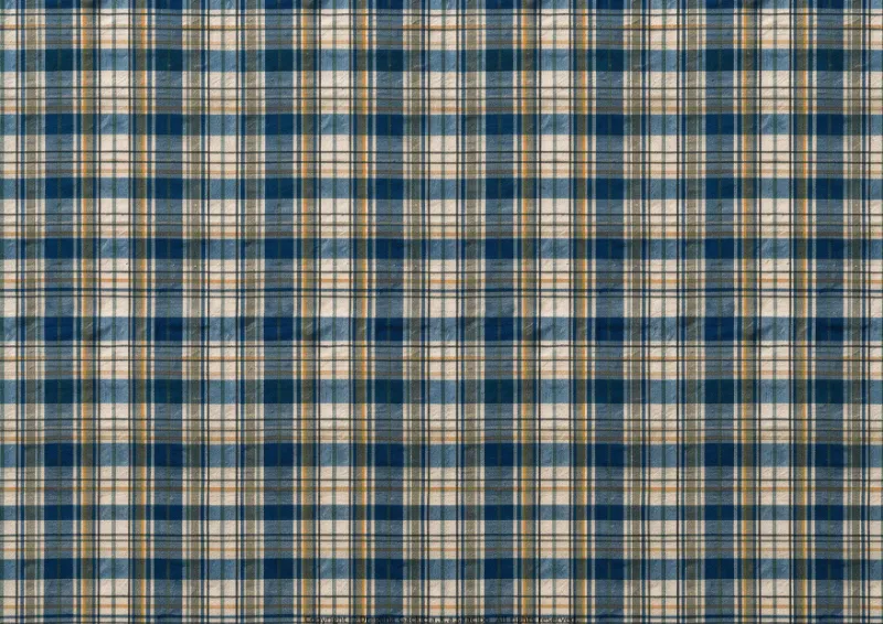 Free printable navy blue and cream tartan plaid paper, A4 landscape JPG, pattern 6 of 10