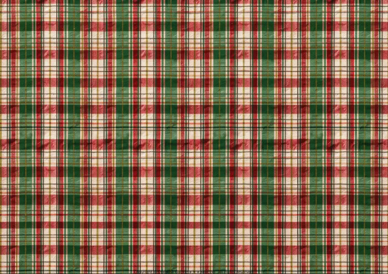 Free printable red, green and cream tartan plaid paper, A4 landscape JPG, pattern 10 of 10