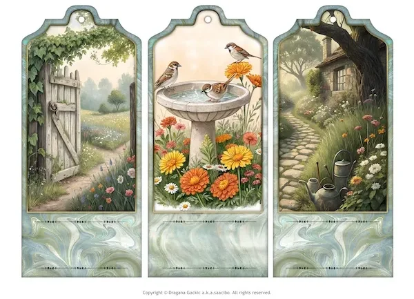 Vintage Garden Tags Freebies