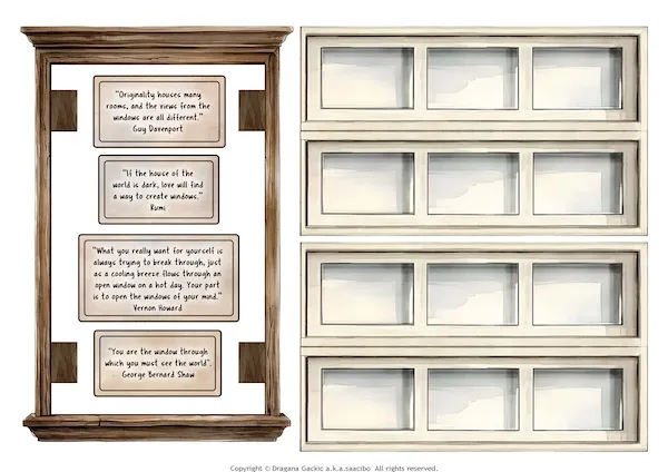 More French Windows: Printables for Card Making and Mixed Media