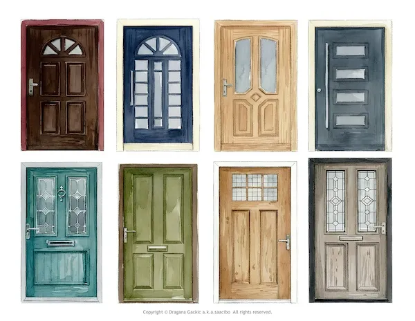 Nesting House Printable Papers - Doors, Windows, Plants & Quotes