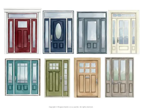 Nesting House Printable Papers - Doors, Windows, Plants & Quotes
