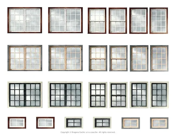 Nesting House Printable Papers - Doors, Windows, Plants & Quotes