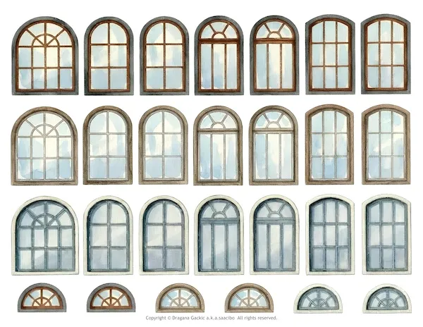 Nesting House Printable Papers - Doors, Windows, Plants & Quotes