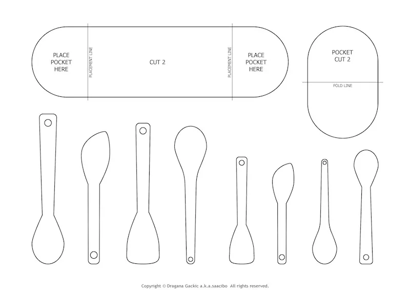 Printable Cutouts Kitchen Theme For Paper Crafts